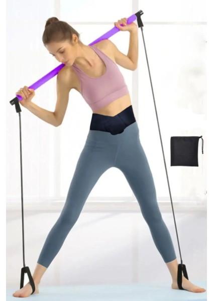 Çok Renkli Portable Pilates Studio Jimnastik Egzersiz Çubuğu Pilates Direnç Lastiği