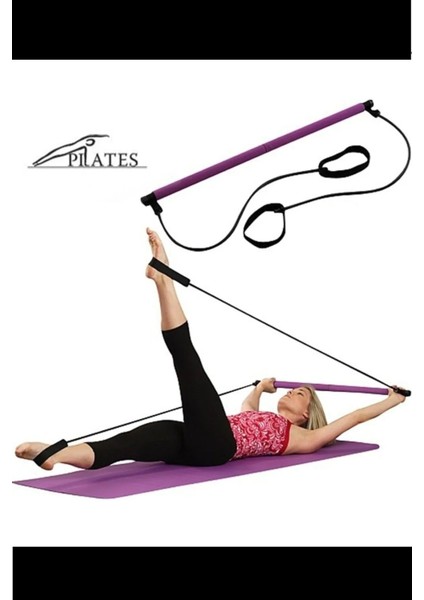Çok Renkli Portable Pilates Studio Jimnastik Egzersiz Çubuğu Pilates Direnç Lastiği
