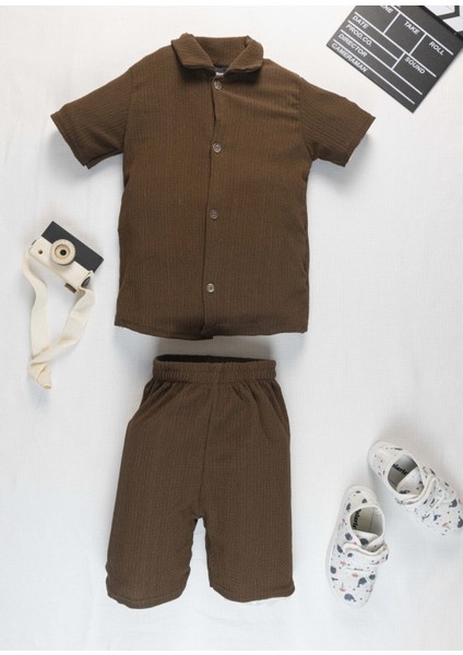Erkek Çocuk Yazlık Takım 3-10 Yaş – Şortlu Gömlek Set | Börümcük Kumaş Alt Üst Ikili Takım fiyatları