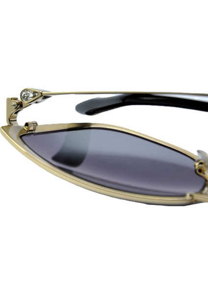 Chopard Cateye SCHC16S 301P Gold Black Polarized 57MM Swaroski Stone Güneş Gözlüğü