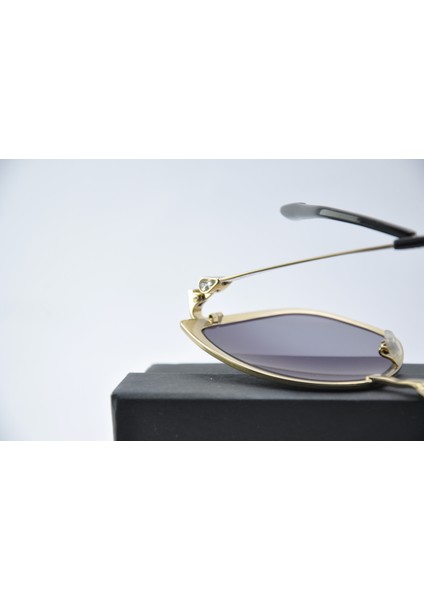 Chopard Cateye SCHC16S 301P Gold Black Polarized 57MM Swaroski Stone Güneş Gözlüğü