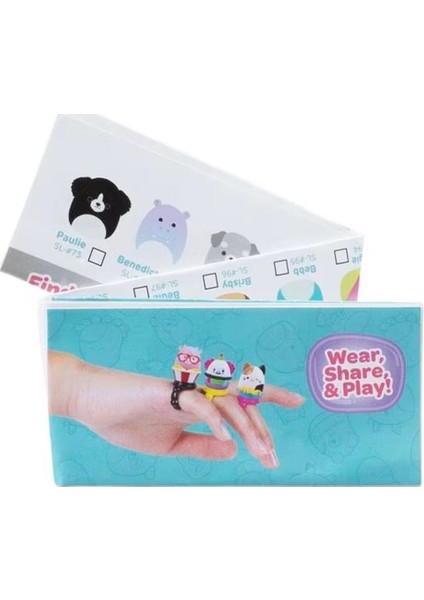 AL0001-1 Squish-A-Longs 2 Figür + Yüzük Sürpriz Paket 24LÜ Display Seri 1 modelleri