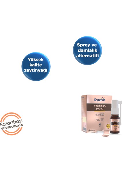 Vitamin D3 600 IU 20 mL Sprey - D3 Vitamini