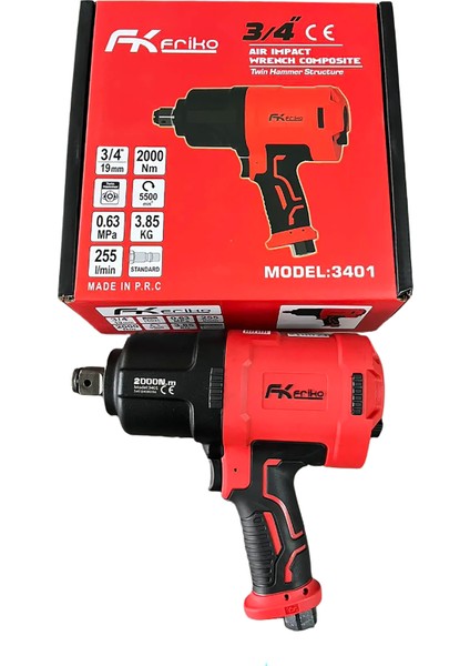 Friko 3/4 '' Havalı Tabancası 2000 Nm