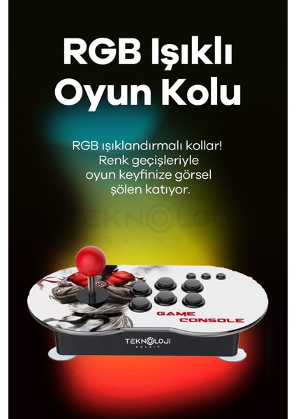 Çift Kişilik Atari 4K Full Hd Gaming Retro Arcade Uyumlu Oyun Konsolu 20.000 Oyun Ps1/gb/cps 9 Emltr fırsatları