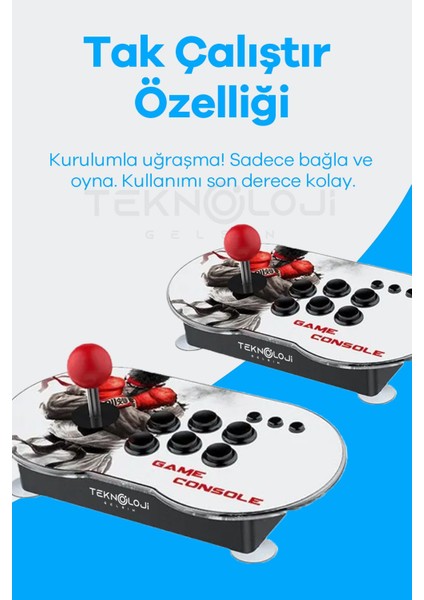 Çift Kişilik Atari 4K Full Hd Gaming Retro Arcade Uyumlu Oyun Konsolu 20.000 Oyun Ps1/gb/cps 9 Emltr indirimleri