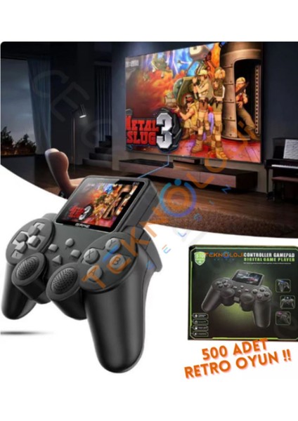 Atari S10 Oyun Konsolu 500 Adet Nostalji Retro Oyun Taşınabilir Tek Konsol Gameboy Super Mario