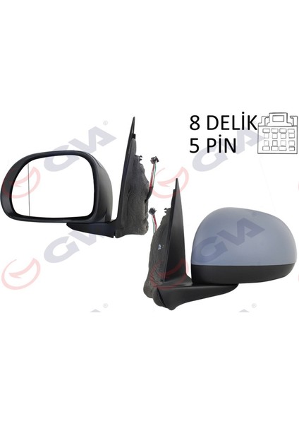 Diş Dikiz Aynasi Sol 500 12 Elektrikli Isitmali Astarli Asferik VM-670EHPAL Dpmah