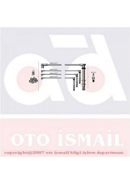 Buji Kablo Tk. Palio 96-01 -Albea 02 1.6 16V-MAREA-BRAVA-BRAVO 1.6 Dohc 97 Dpmah