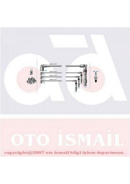 Buji Kablo Tk Vectra B 96-02-Astra F 94-98-Corsa Dpmah