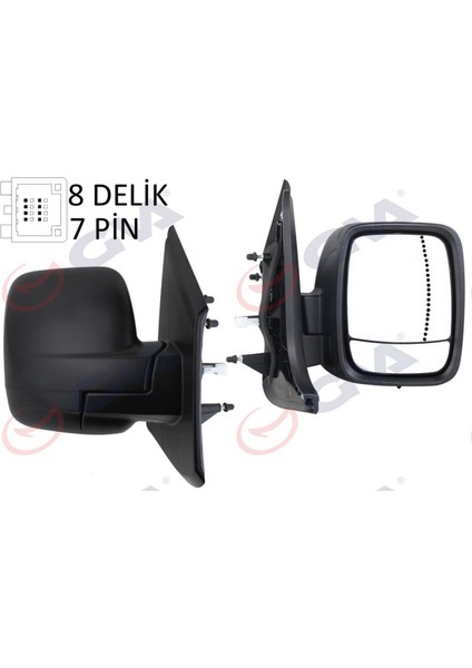 Diş Dikiz Aynasi Sağ Trafic-Vivaro 14 Elektrikli Isitmali Sensörlü Desenli Asferik 6 Fiş VM-976EHSAR Dpmah