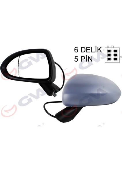 Diş Dikiz Aynasi Sol Corsa D 06 Elektrikli Isitmali Astarli Asferik 5 Fiş VM-964EHPAL 13187615 Dpmah