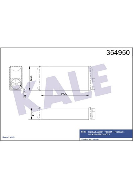 Kalorifer Skoda Favorit-Felicia I-Felicia Ii-Volkswagen Caddy Ii Dpmah