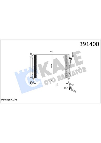 Klima Kondenseri Accent-Accent Iii Era 06 Al/al 580X350X18 Dpmah