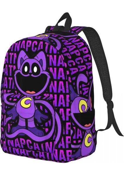 Gülümseyen Yaratıklar Catnap Genç Sırt Çantası Spor Lise Iş Karikatürü Erkekler Için Gündüz Paketi Kadınlar Dizüstü Bilgisayar Tuval Bagscolor: Çok Renkli/beden: 50X42CM (Yurt Dışından)
