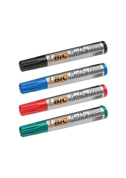 Intensity Marker 2300 Kesik Uçlu Permanent Markör Mavi 12'li Kutu, 3,7 mm ile 5,5 mm Kalın Uç, Kapağı 1 Ay Açık Kalsa Da Kurumayan Mürekkep