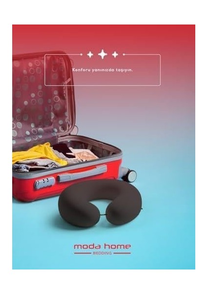 Home Bedding Visco Seyahat Yastığı Siyah