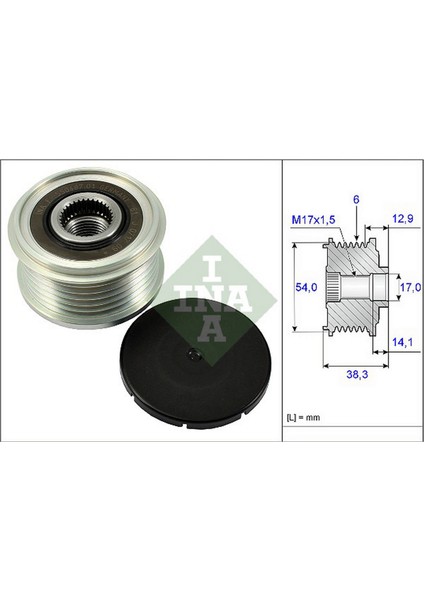 Alternatör Kasnaği 6 Kanal 208 2008 308 T9 301 C3 Iii C3 Picasso C4 Ii Ds4 C4 Cactus C-Elysee Ds3 Eb2 Dpmah