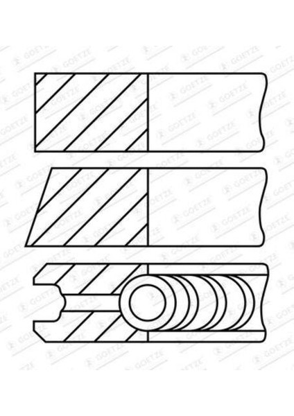 Mahle 08324N0 Segman M-57 N 2 / N 57 84.00 mm 2.5 x 2 x 2