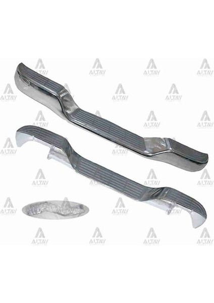 7451 Tampon Hilux Arka 98-05 Krom Altı Oval Bağlantı Braketleriyle Set