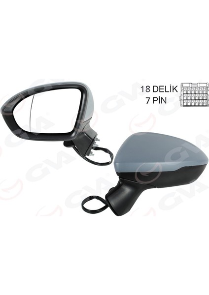 Diş Dikiz Aynasi Sol Cruze 17- Astra K 15-22 Elektrikli Katnalabilir Isitmali Astarli Asferik Dpmah