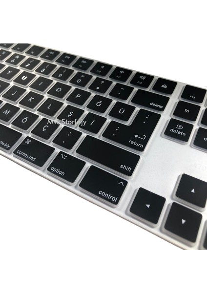 Klavye Koruyucu Apple Magic Keyboard-2 A1843 With Numeric (Uk-Us Türkçe) ile Uyumlu Siyah