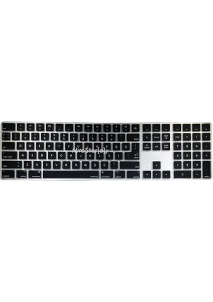 Klavye Koruyucu Apple Magic Keyboard-2 A1843 With Numeric (Uk-Us Türkçe) ile Uyumlu Siyah