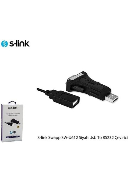 - Swapp SW-U612 Siyah USB To RS232 Çevirici