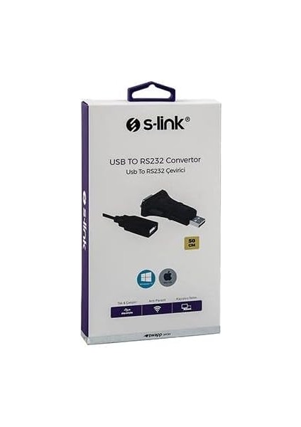 - Swapp SW-U612 Siyah USB To RS232 Çevirici