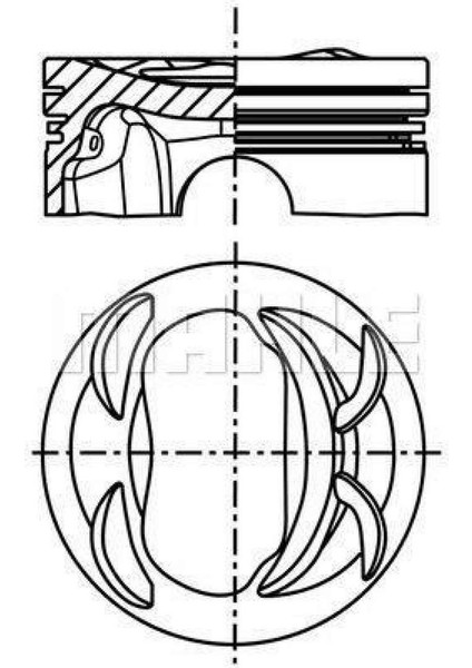 028PI00117000 Piston Segman 76.51MM Std Golf 5-6-Jetta 3-4-Passat-1.4tsi-Fsi Blg Bmy Cava Ctha 05 Dpmah