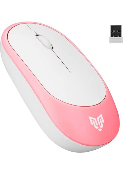 W314 2.4 Ghz Wireless 3 Tuşlu Sessiz Ofis Mouse Pembe