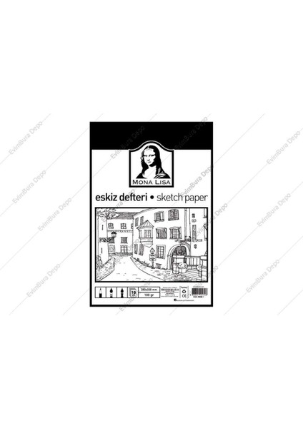 MN08-1 Mona Lisa Eskiz Kağıdı - 25 x 35CM 100 gr 10 Yaprak