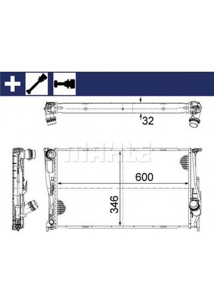 Motor Su Radyatoru Bmw N47 N57 M57 E81 E82 E87 E88 E90 E92 E93 E84 Mekanik Sanz Dpmah
