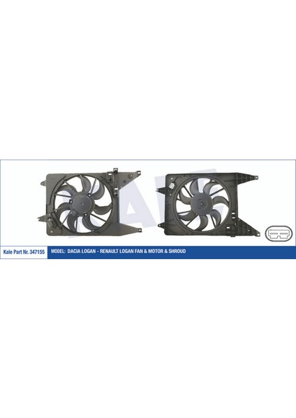 Fan Motoru Davlumbazli [ Dacia Logan 2006- Sandero 2008- Duster ] Dpmah
