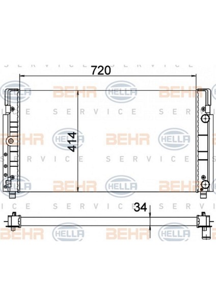 Radyatör A3-Golf V-Jetta Iiii-Scirocco-Touran 1.4tsi-1.9td-2.0tsi (Ac+) (OTOM)(650X451X34) Dpmah