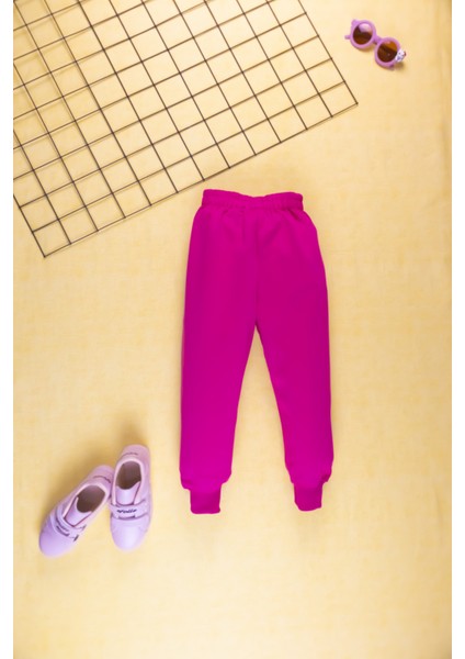 Kız Çocuk Yazlık Şık Takım | Fiyonk Desenli Tişört ve Eşofman Alt I Pamuklu Terletmez I Çocuk Takım fırsatları