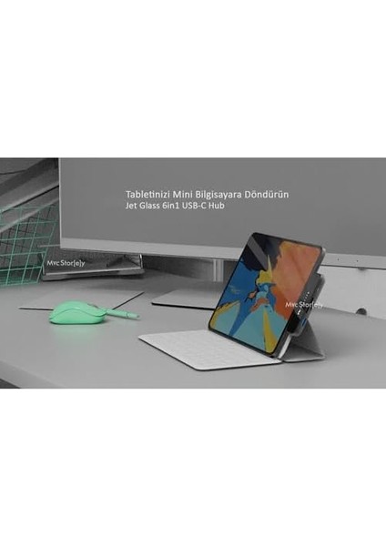 Type-C Adaptör USB Çoğaltıcı Çoklayıcı HDMI Dönüştürücü Macbooklara iPhone 15 iPad Pro Android Cihazlara Uyumlu Siyah