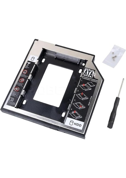 1647 9,5 mm 2,5 Inç SSD HDD Sabit Disk Için Sürücü Sata 3 (Dizüstü Bilgisayar) Sabit Sürücü Çerçevesi SSD Veya Sata Diskinizi Harddisk Yuvasına Takıp, Bu Cihaz Da Dvd/cd Okuyucusuna Takılır