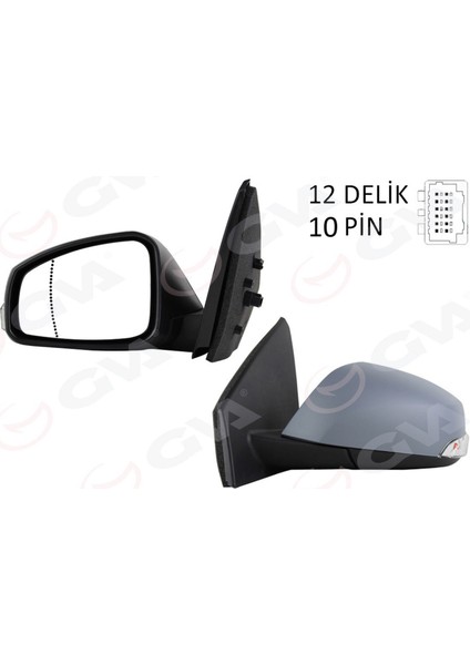 Elektrikli Isitmali Sinyalli Katlanir Astarli Konveks Sağ R Megane Fluence 08- Dpmah