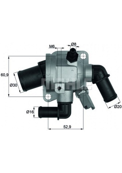 Termostat G982.88 (Komple) (88C) Doblo-Fiorino-Linea-Punto-Corsa D-Astra H-Combo 1.3jtd-Cdti(Müşürlü Dpmah