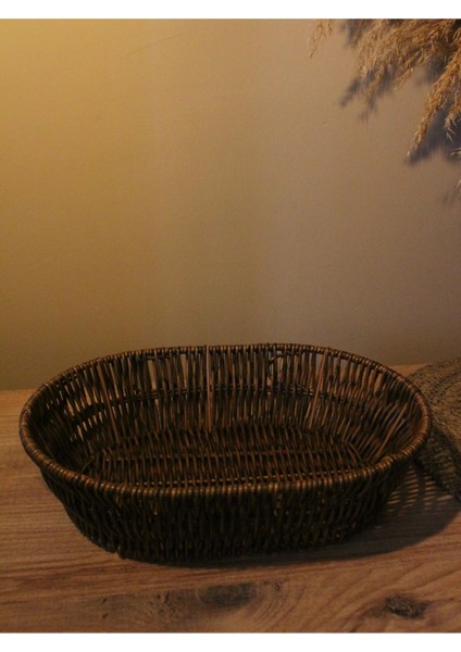 Elite Rattan Geniş Ekmek Sepeti Oval 1 Adet indirimleri