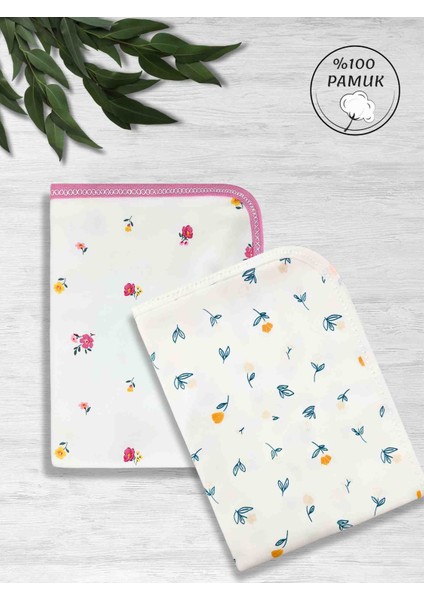 Pamuk 80*90CM Çift Katlı Penye Bebek Battaniyesi 2li Set