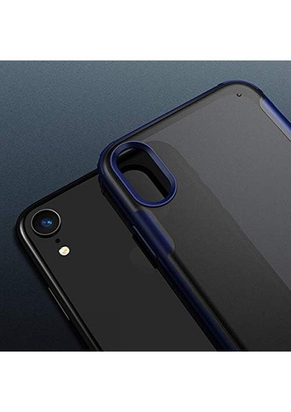 Apple iPhone Xr Için Kılıf Frosted Frame Kırmızı [iphone Xr ile Uyumlu Kılıf - Kırmızı]