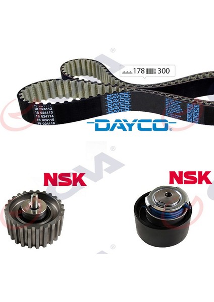 Eksantrik Gergi Kiti 178X300 Ducato 2.3d- Jtd 06 Daily Ii-Iii 02 F1AE0481C Dayco Kayiş Dpmah