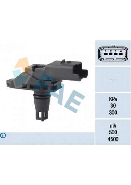 Hava Sicaklik Map Sensörü 207-208-301-308-407-508-3008-5008-PARTNER Expert-C3 Ii-C4 Ii-C5 Iii-Ds3 Ds4-Ds5-Jumpy-Berlingi-Connect 13 Courier 14 Fiesta 11 Focus Iii Cmax 11 Ford Ka-Fiat Scudo Dpmah