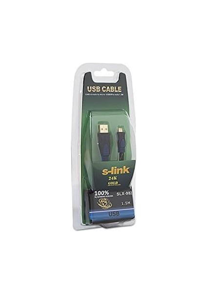 SLX-982 Için Gold Kılıflı Data + Şarj Kablosu Micro Usb2.0 1.5m Akıllı Telefonlar ve Tablet K