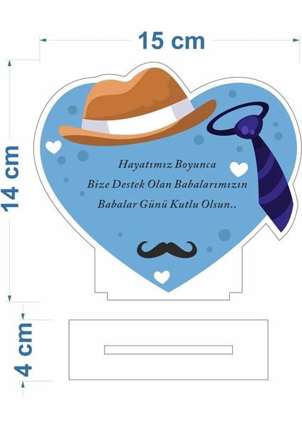 Hediyelik - Babalar Günü - Dekor -Masaüstü Pleksiglass - Uv Baskı - Father Days modelleri