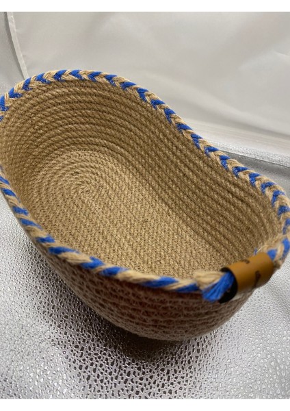 Elite B&g Desing 25 cm Ekmek Sepeti, Kordon Ip Sepet,düzenleyici. 1 Adet