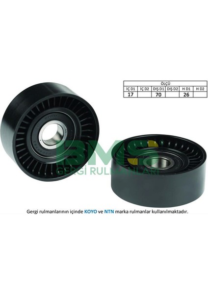 Alternatör Gergi Rulmani Astra-Corsa-Tigra 1.4-1.6 16V 94 -P306-P307-PARTNER 2.0 Hdi 94 -Corolla Dpmah