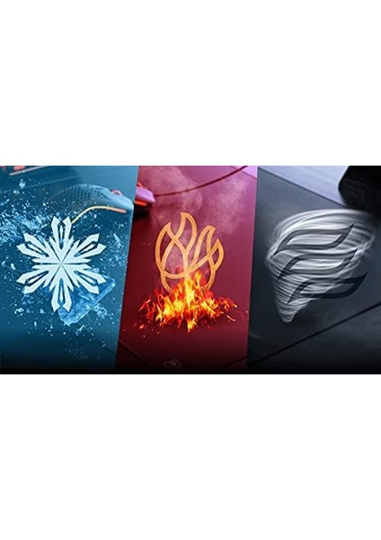 Pc Gaming Race Elements Oyun Mousepad Xl - Ateş - Boyut: 380 x 430 x 4 mm - Hibrit Kumaş Yüzey - Köpük Çekirdek - Kaymaz Kauçuk Taban - Masa Paspası - Siyah